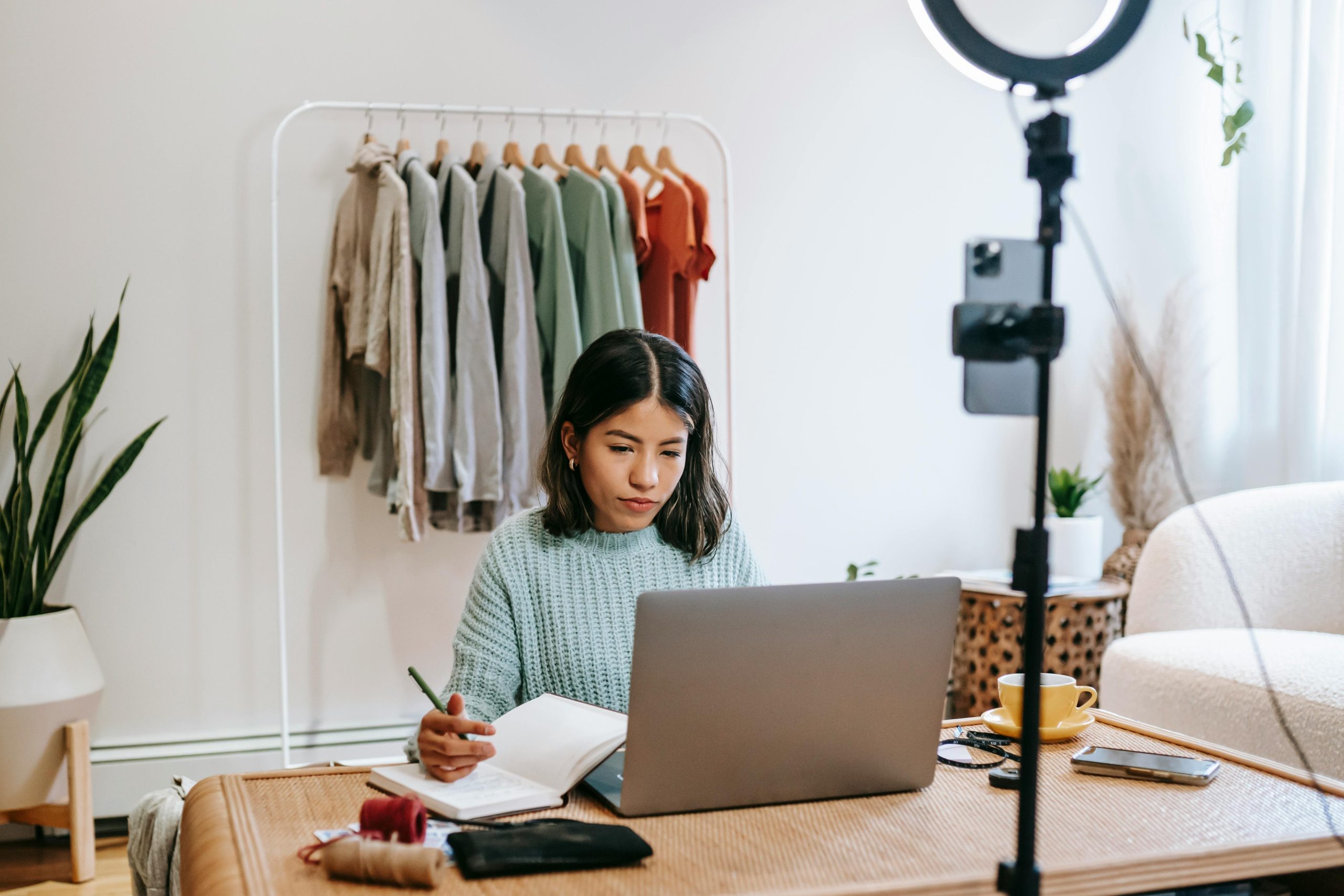 Young Blogger Writing