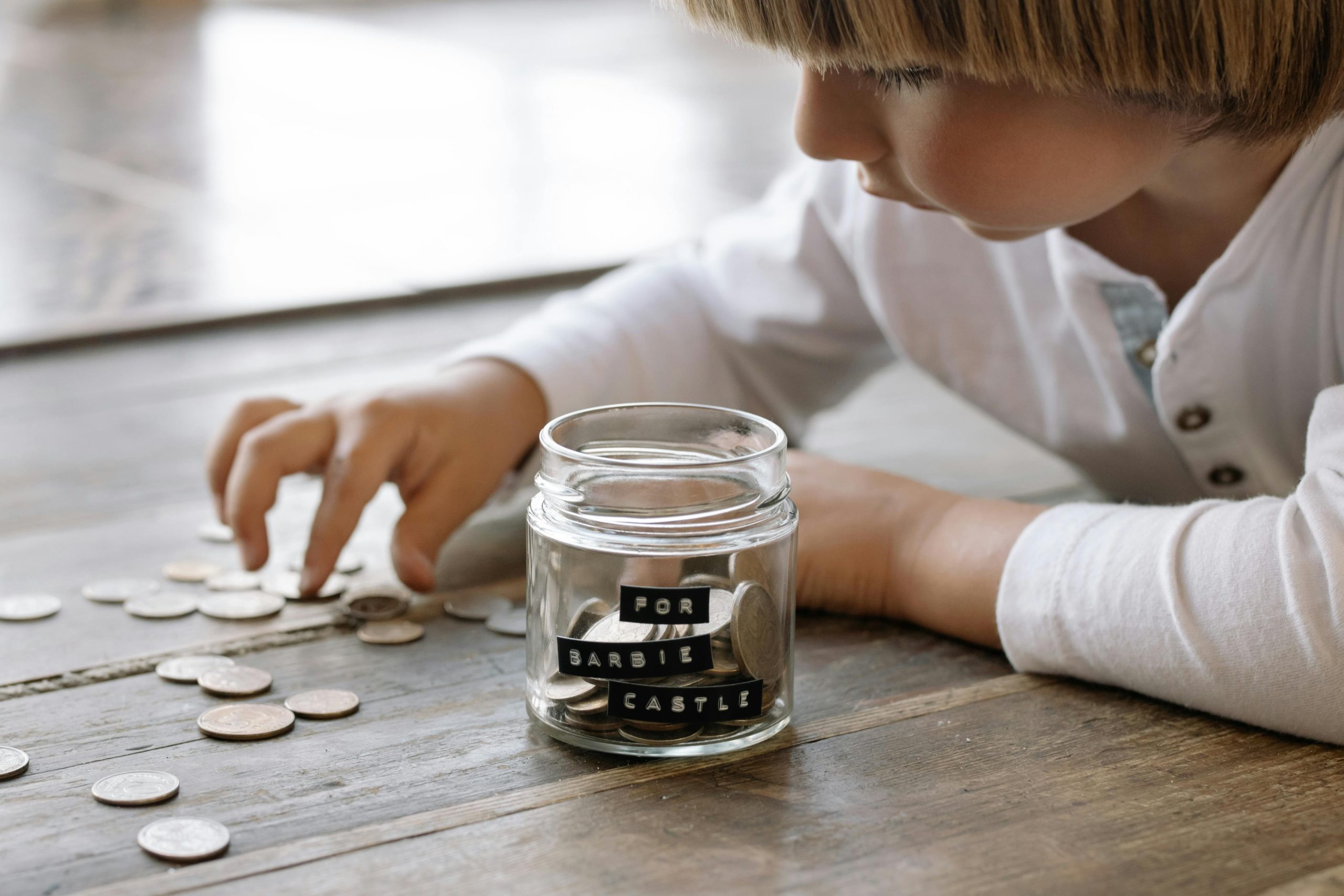 youth saving coins